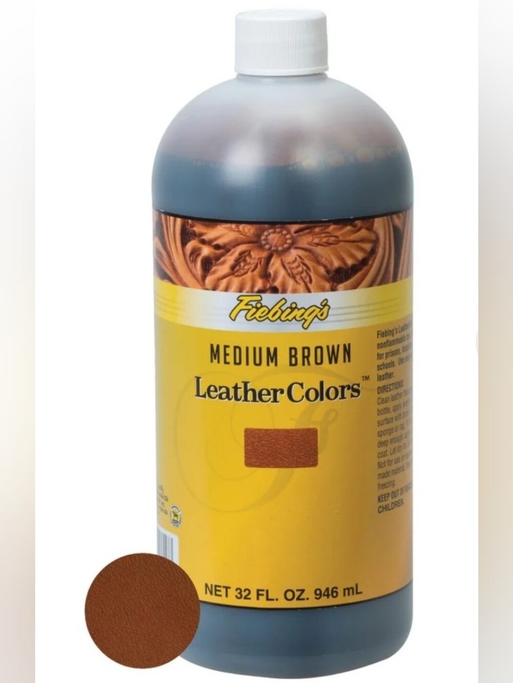 Fiebing's Medium Brown Leather Color - 32 oz